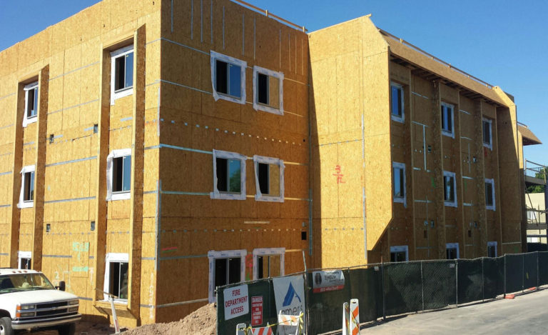 Construction progress of Eastridge Apartments in Tempe