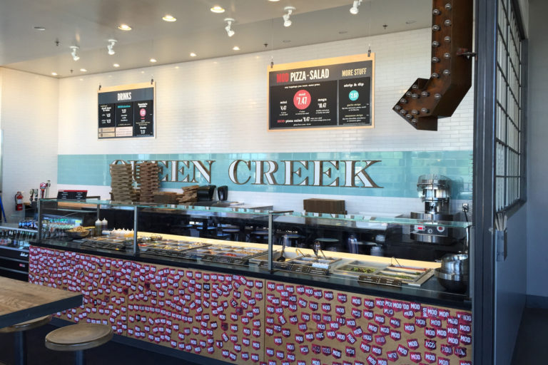 Interior of MOD Pizza Queen Creek